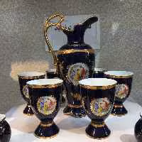 پارچ ولیوان سورمه ای سه دختر(مارک چک)پسکرایه