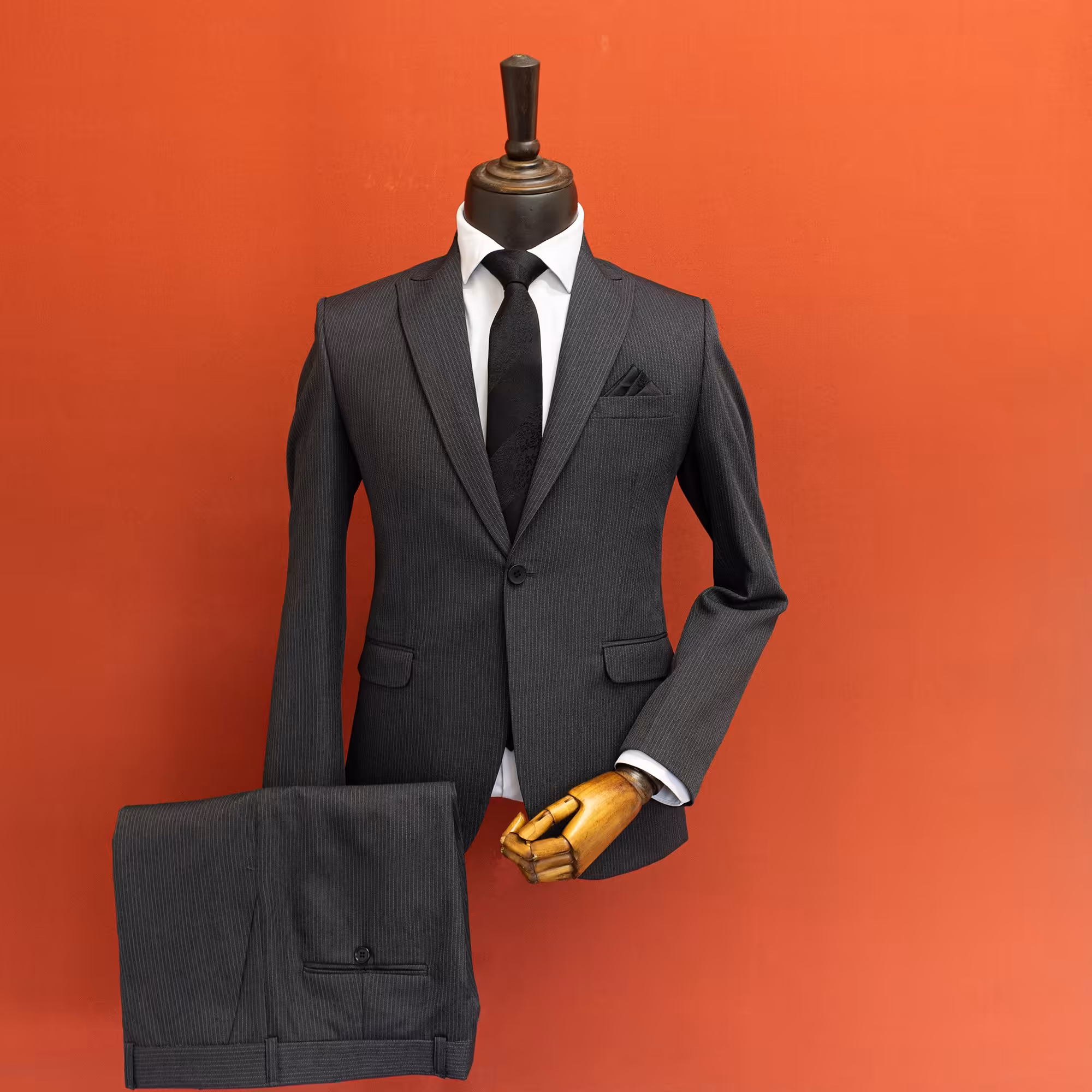 کت و شلوار مردانه دیپلمات ریز ذغالی با ارسال رایگان