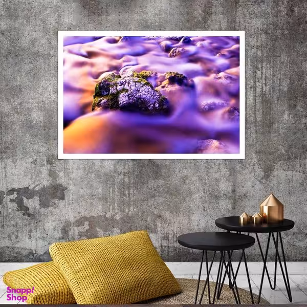 تابلو بکلیت طرح منظره ساحل دریا مدل قاب شاسی W-s8155