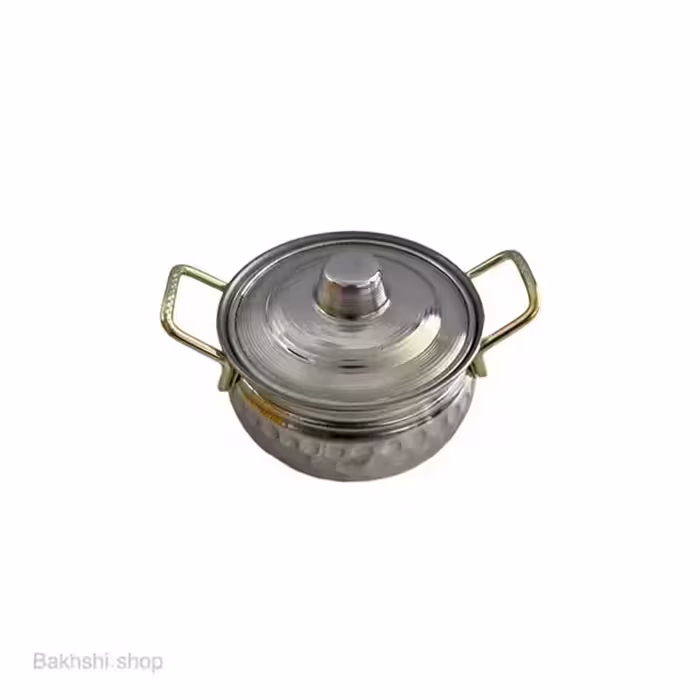 قابلمه دسته طلایی روحی چکشی سایز 1