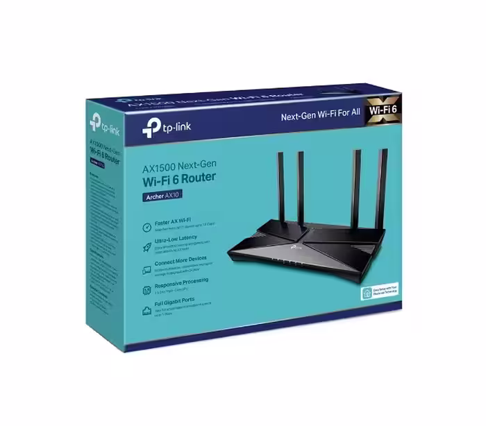 روتر بيسيم گیگابیت و دوباند AX1500 تی پی لینک مدل Archer AX10