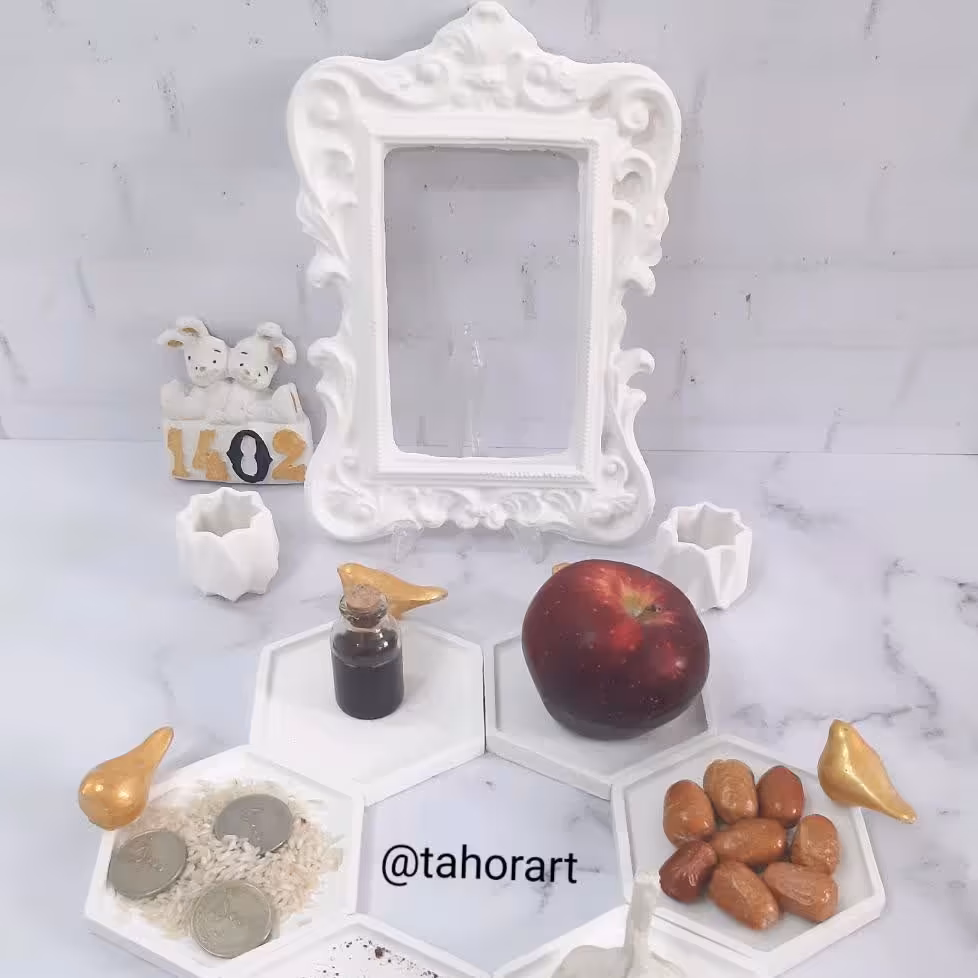 پک هفت سین زیر لیوانی 6 گوش برای عید نوروز 1402 