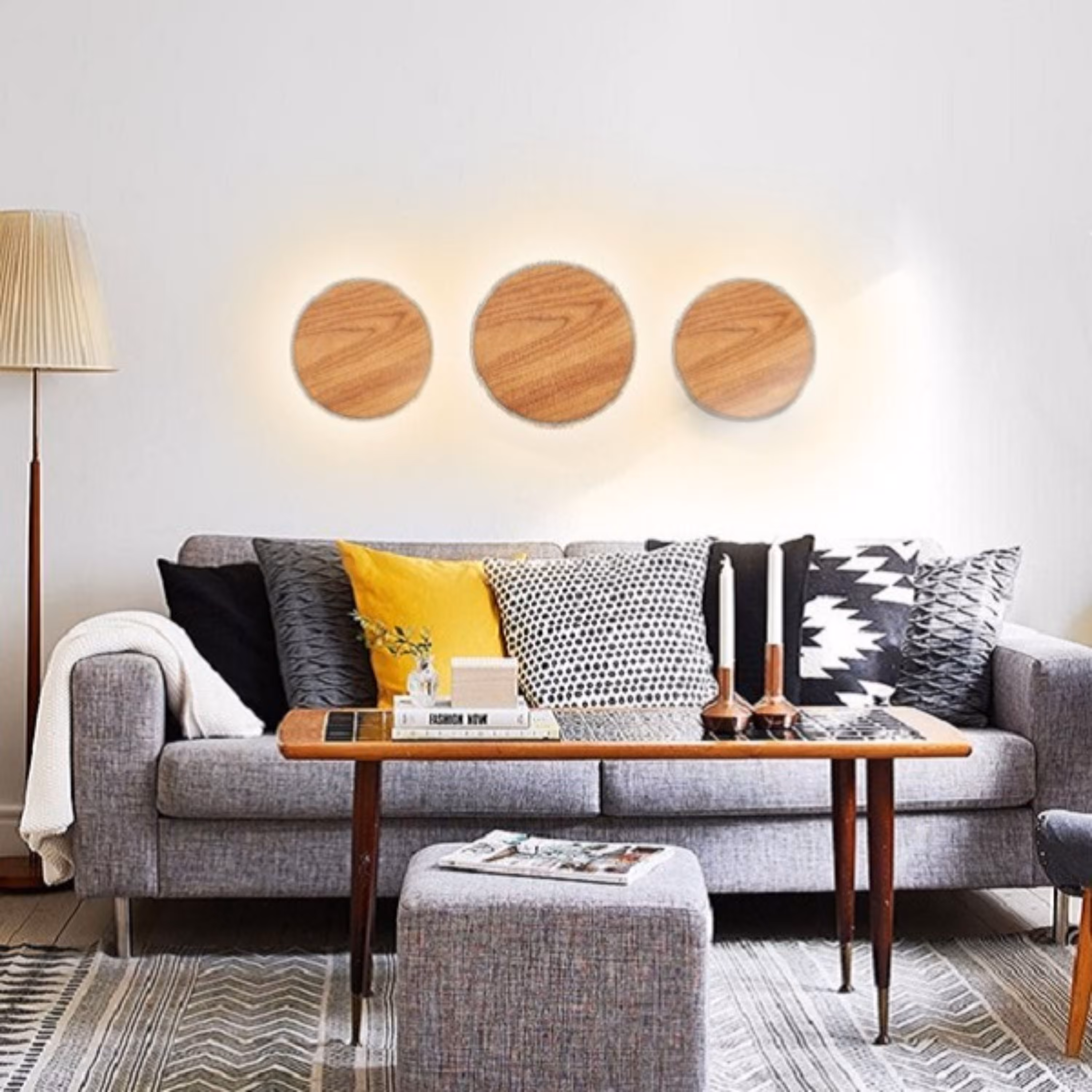 چراغ دیواری گرد ماهان قطر 25cm