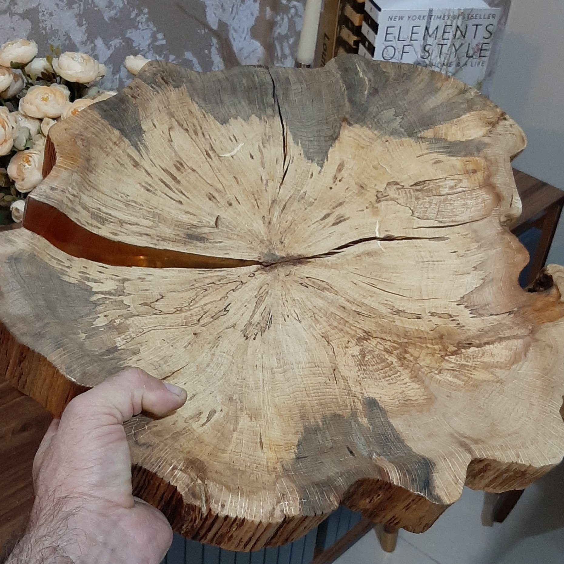 سینی سرو و پذیرایی خاص ترکیبی چوب و رزین
