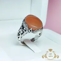 انگشتر عقیق یمنی مردانه  (کد 1418)