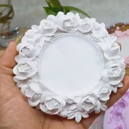 ظرف هفت سین طرح  دور گل،جنس سنگ مصنوعی،تزئینی