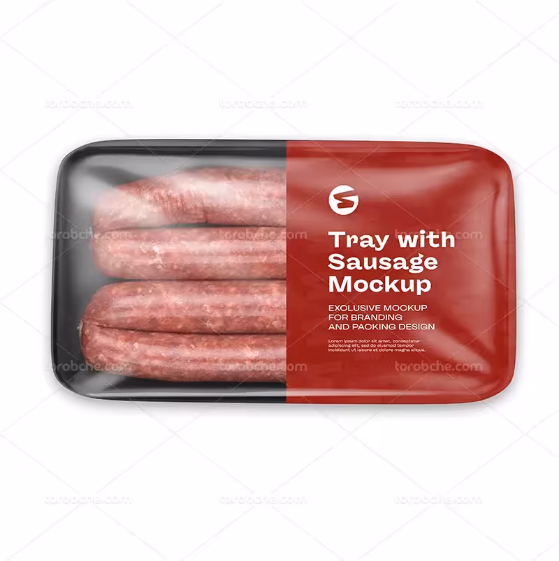 موکاپ بسته بندی سوسیس | گرافیک با طعم تربچه
