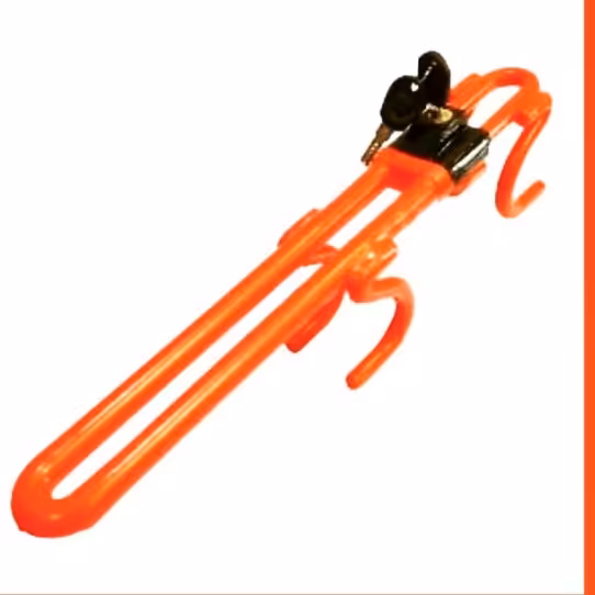 قفل فرمان پاراکس رنگ  قرمز بدنه فولادی روکش pvc قفل تمام برنجی 