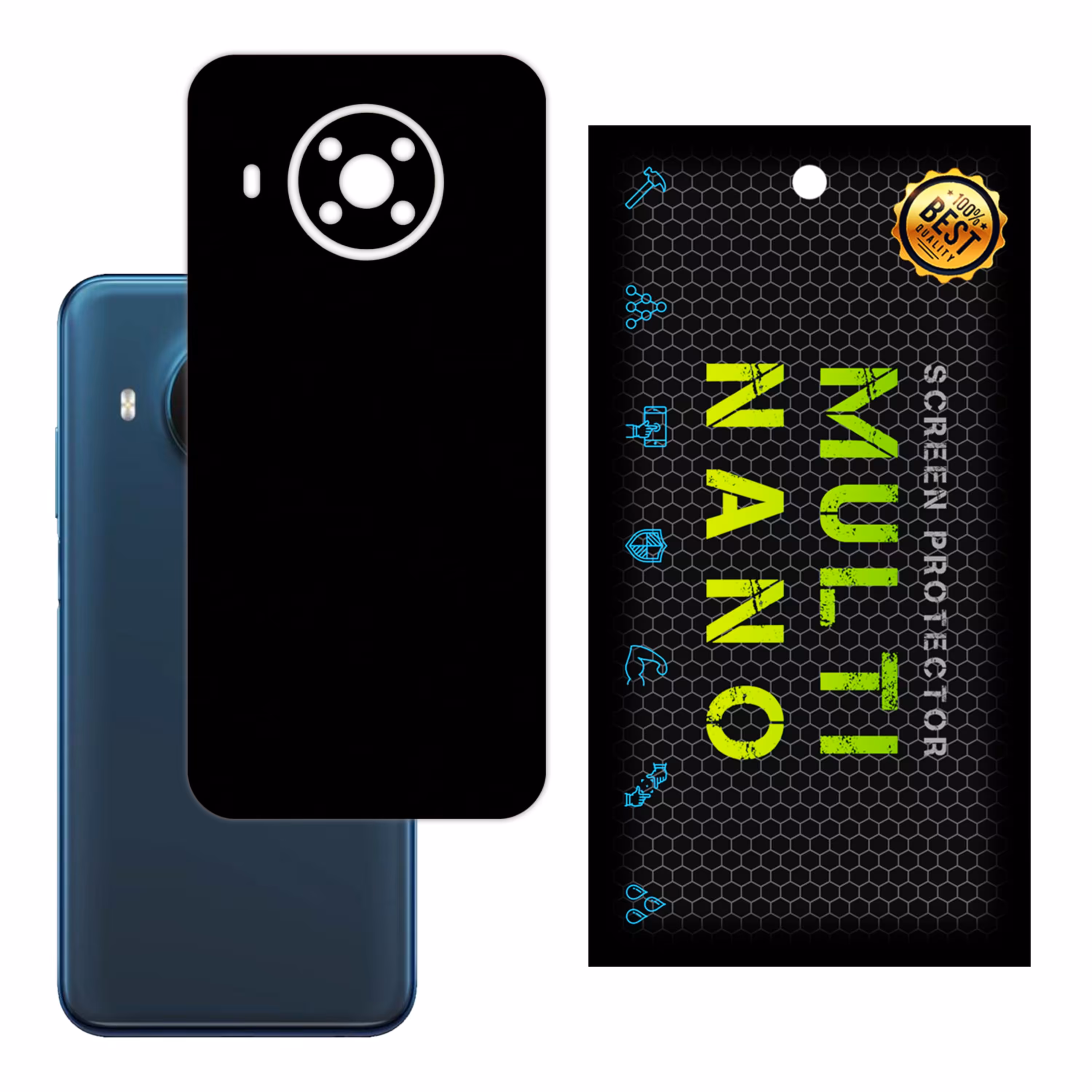 برچسب پوششی MultiNano مدل X-F1M-Black برای پشت موبایل  نوکیا  X10 