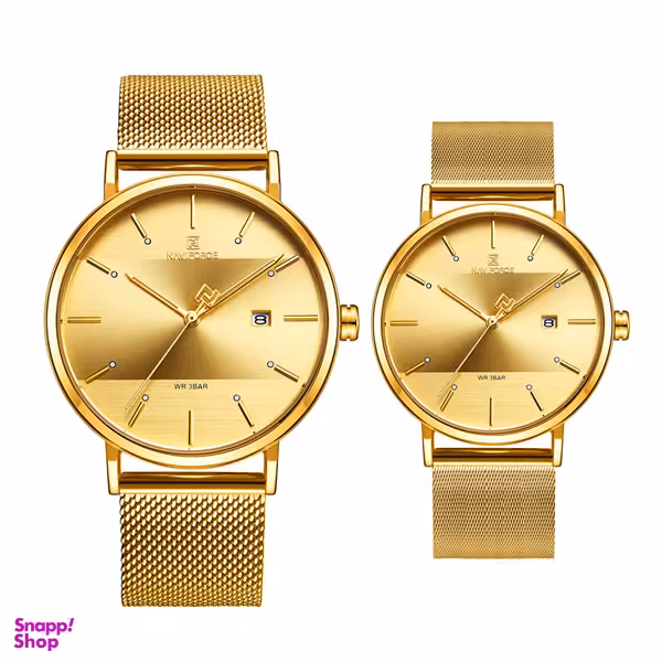 ست ساعت مچی زنانه و مردانه نیوی فورس (Naviforce‏) مدل عقربه ای NF3008G