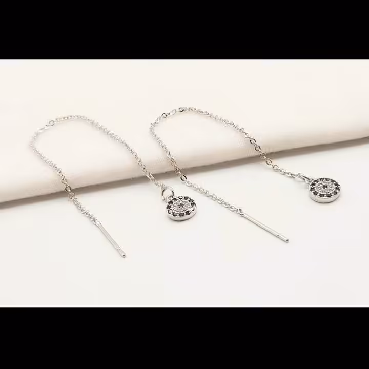 گوشواره بخیه ای طرح چشم نظر