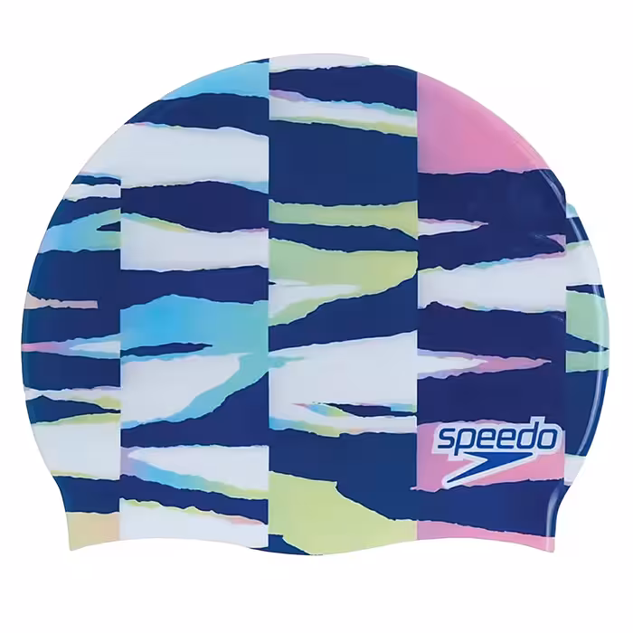 کلاه شنا اسپیدو Digital Print Cap HMK | سفید/سرمه ای