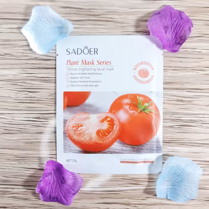 ماسک ورقه ای صورت گوجه فرنگی سادور(آرایشی بهداشتی الماس)