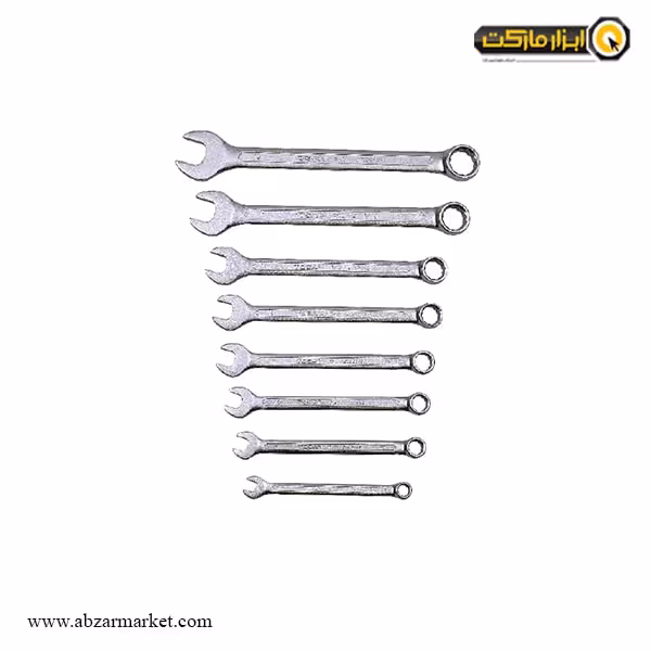 ست آچار یک سر رینگ یک سر تخت توسن 8 عددی مدل T101-S8