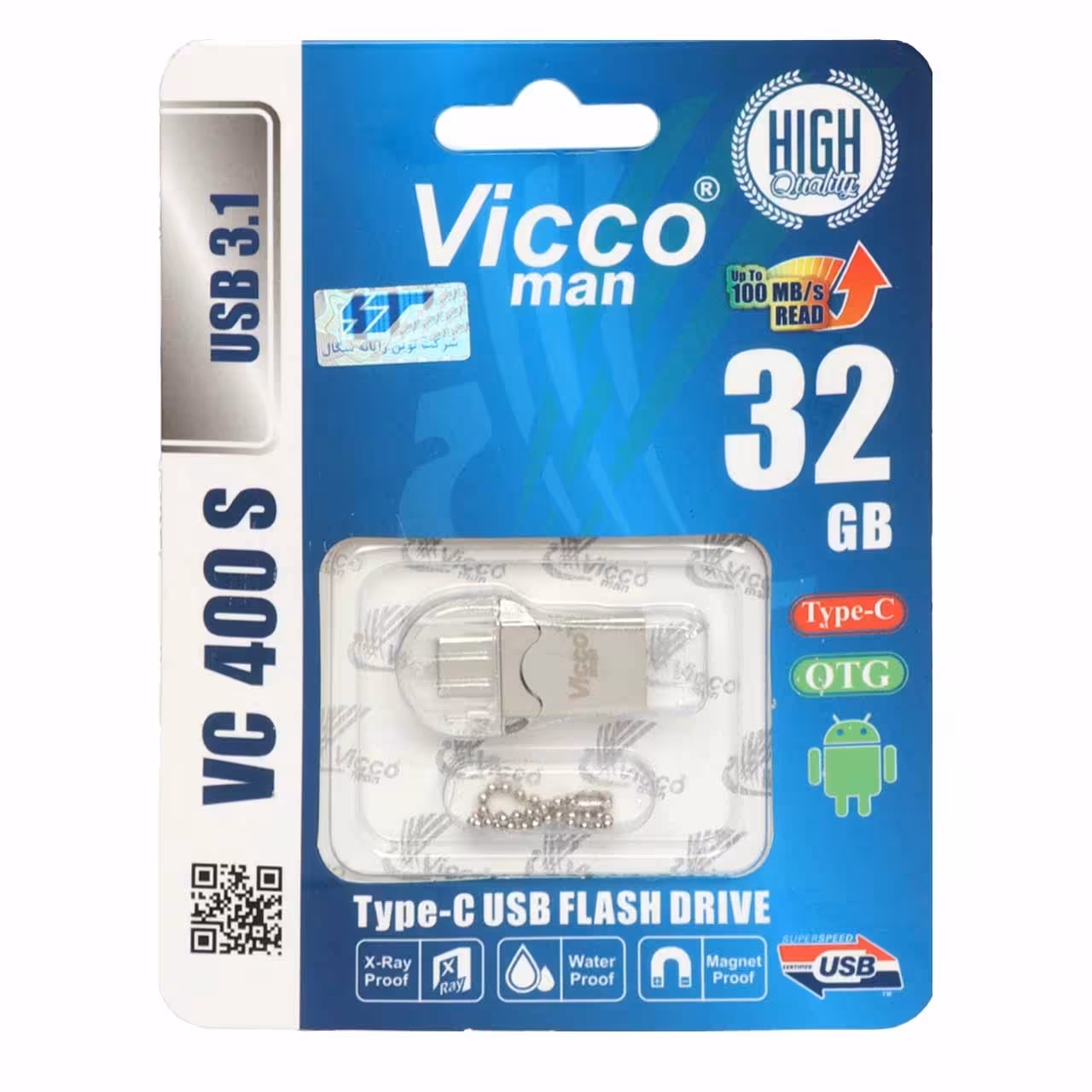 فلش مموری 32 گیگ ویکومن OTG تایپ سی مدل VC400S