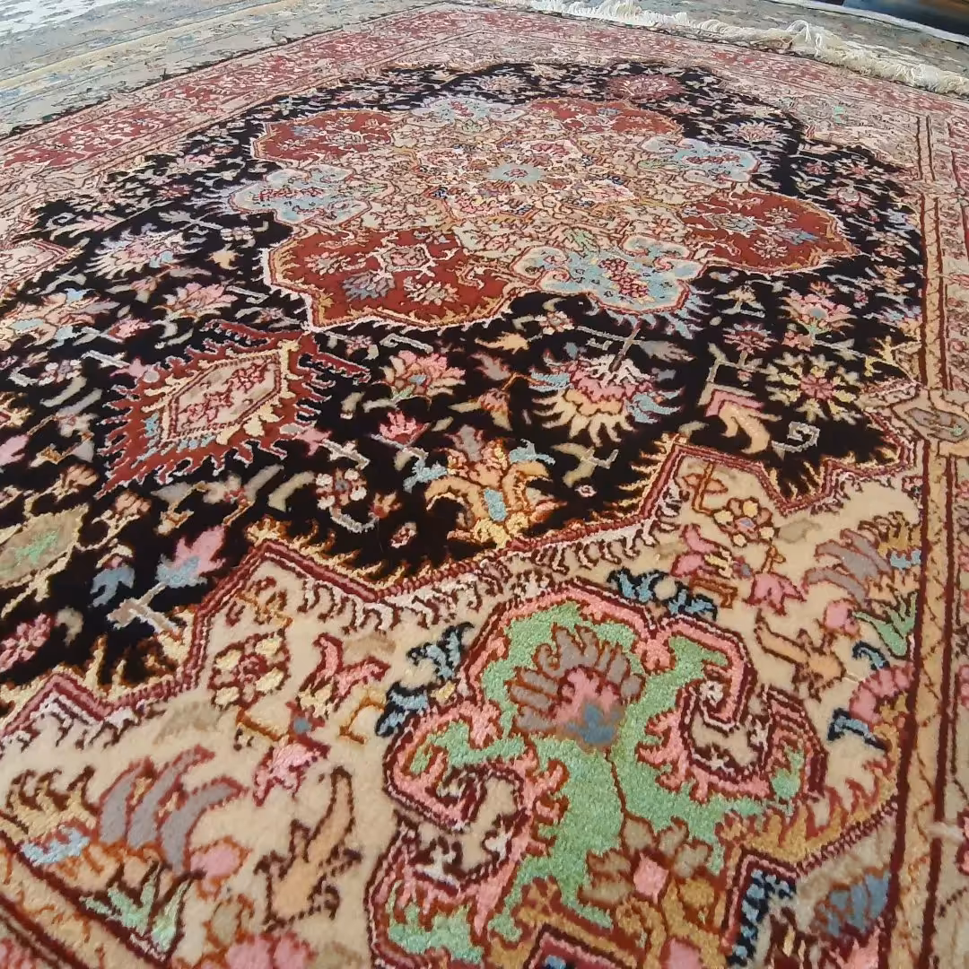 فرش دستباف تبریزهریس زرونیم