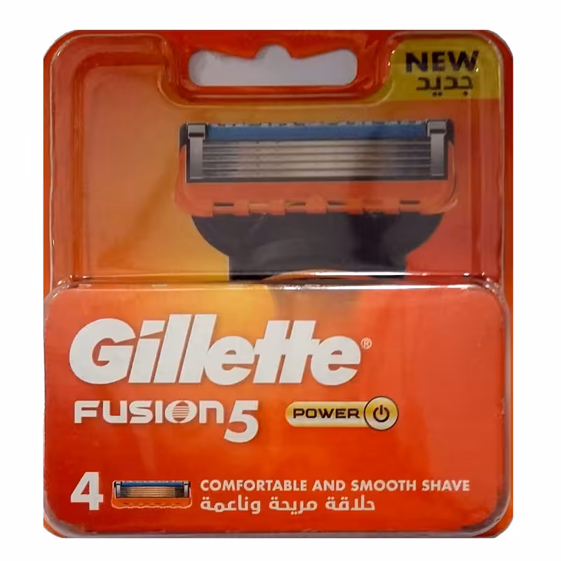 تیغ یدک ژیلت مدل Fusion5 Power بسته 4 عددی