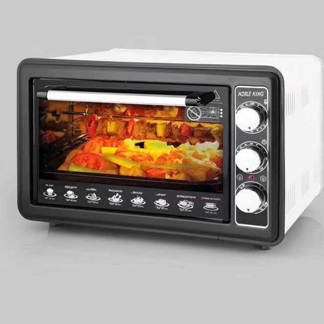 👑توسترمارک‌نوبل‌کینگ(ویژه)اصلی👑
تایمر دار 90درجه
حرارت 320درجه
سایز 40لیتری
دارای 2عدد سینی 1عدد توری و 1عدد سیخ جوجه 