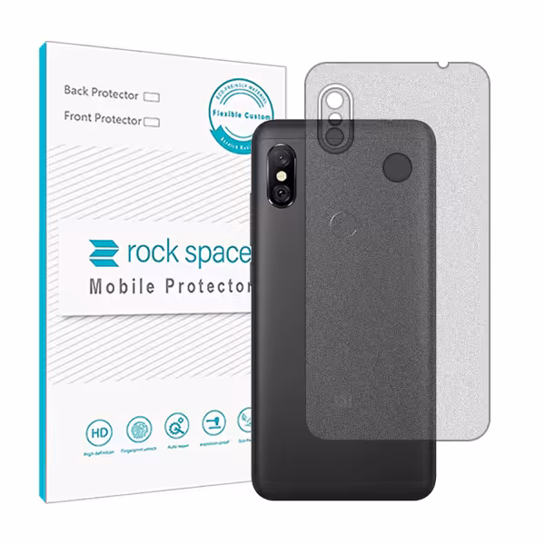 گلس محافظ پشت گوشی شیائومی Redmi Note 6 Pro مدل نانو هیدروژل مات برند راک اسپیس کد 4356S
