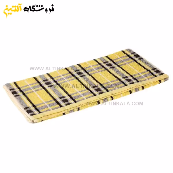 حوله دستی برق لامع طرح مدرن زرد 90×50