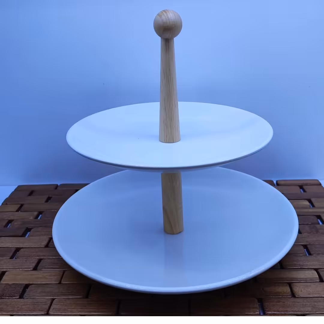 ظرف پذیرایی  طبقاتی با چوب بامبو 