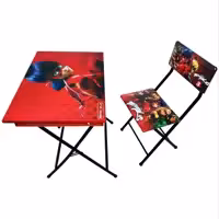 میز تحریر باکسدار با صندلی میزیمو طرح دختر کفشدوزکی  کد 1.1