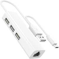 هاب چند کاره TYPE-C به USB , LAN پرووان مدل PHU-551