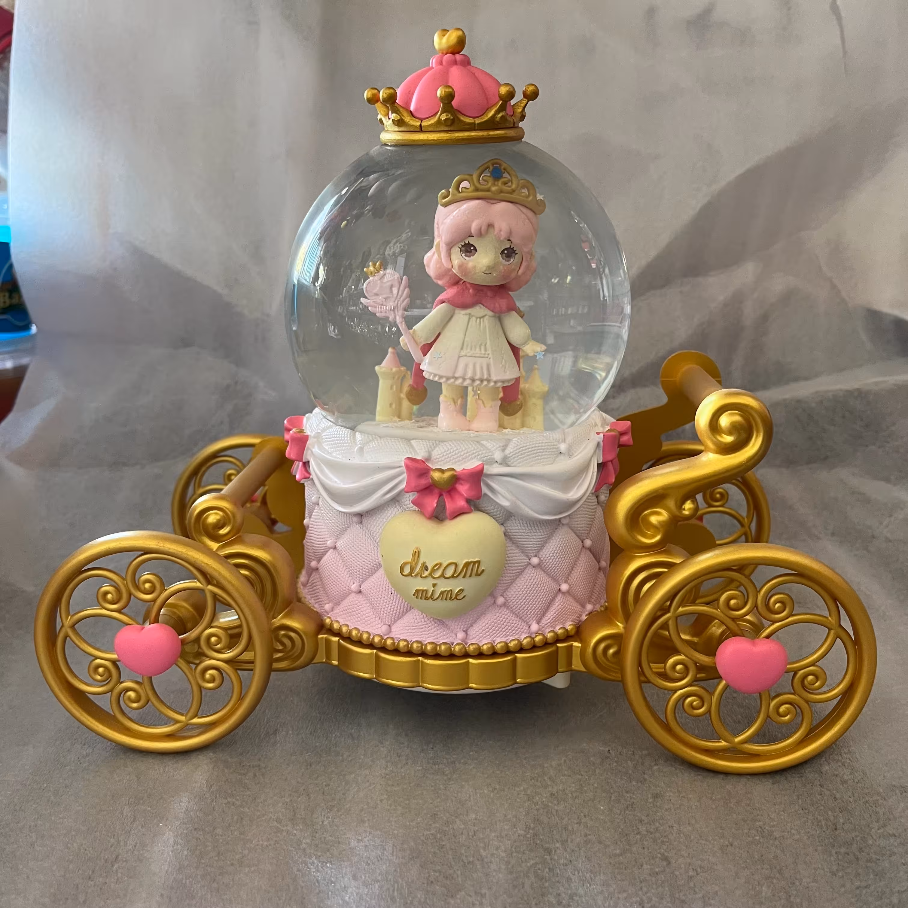 گوی موزیکال پمپی دخترانه چرخان کالسکه دار فول ترین مدل بازار