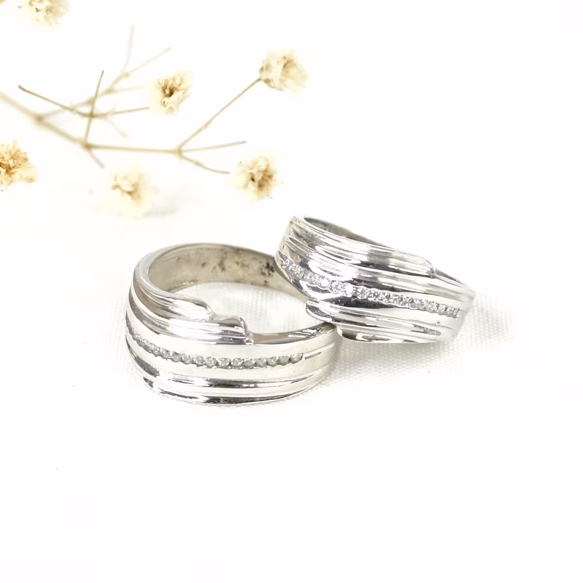 حلقه ست موجی دار عیار 925 ایتالیایی کد 9410