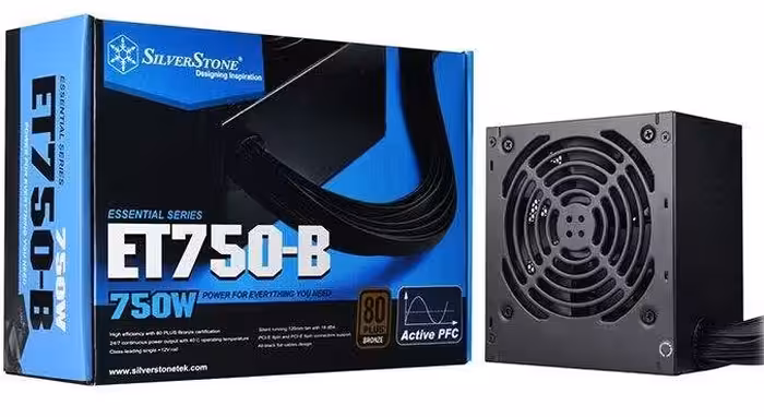 منبع تغذیه کامپیوتر سیلوراستون مدل Essential SST-ET750-B