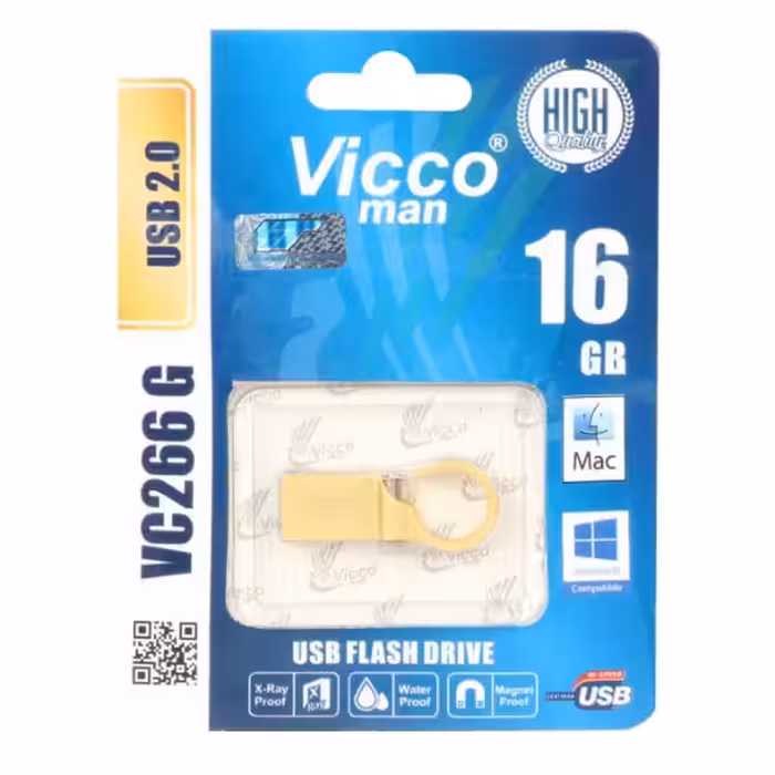 فلش مموری ویکومن مدل VC266 G USB2.0 ظرفیت 16 گیگابایت