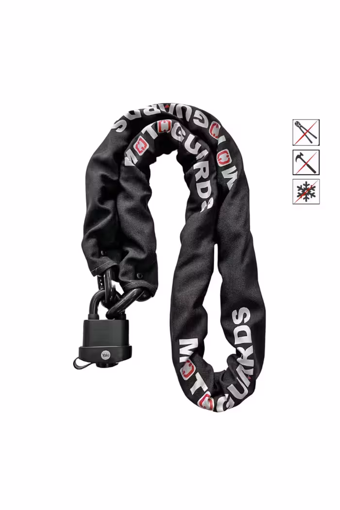 قفل و دزدگیر زنجیره موتور سیکلت سازگار درجه 10 قوی   Yale Y 220B 61 123 1 Marin Vine Lock موتوگاردز Motoguards