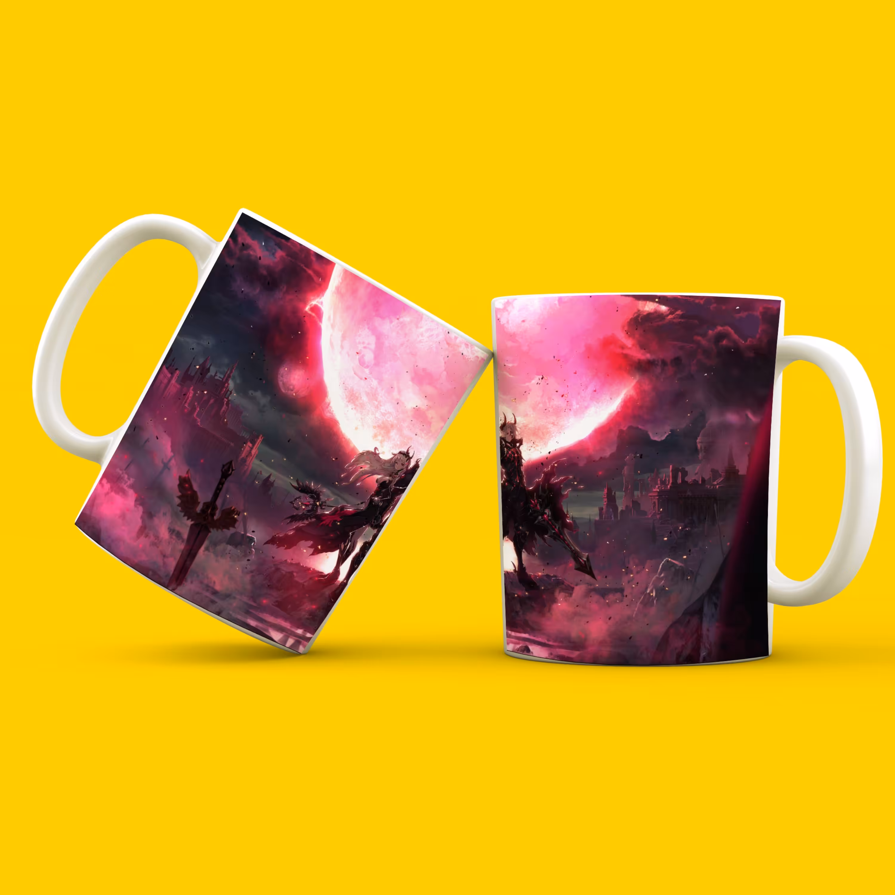 ماگ یا لیوان سرامیکی سفید با طرح کارکتر انیمه 02