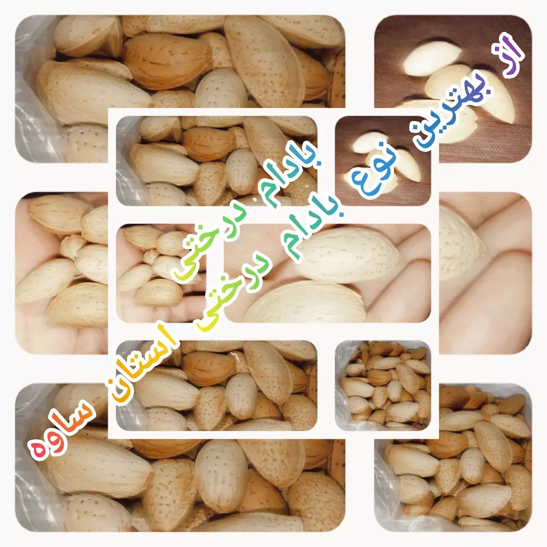 بادام درختی ساوه (بادام سنگی) یک کیلویی سالم و خوشمزه. بدون خرابی. 1000 گرمی