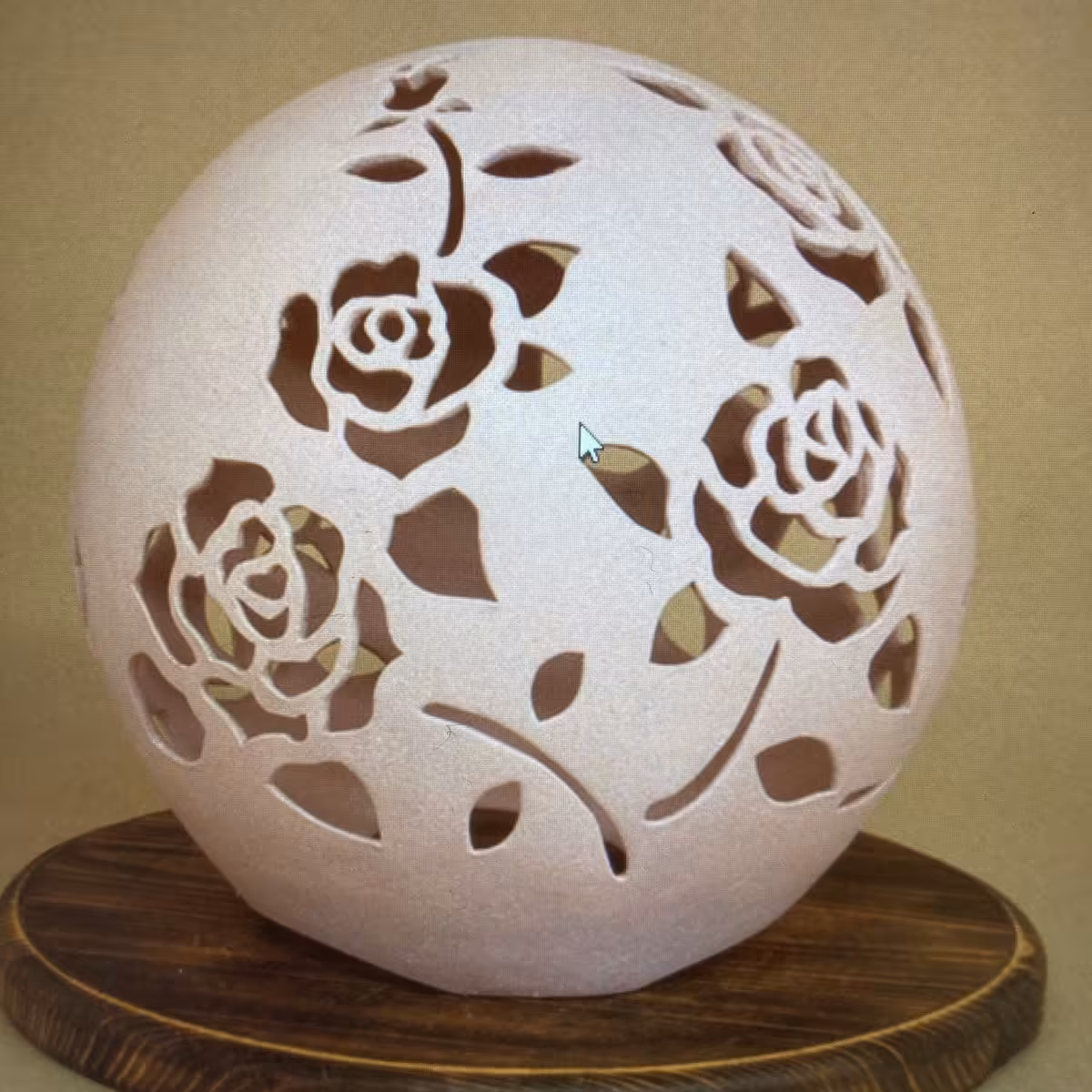 آباژور طرح گل رز