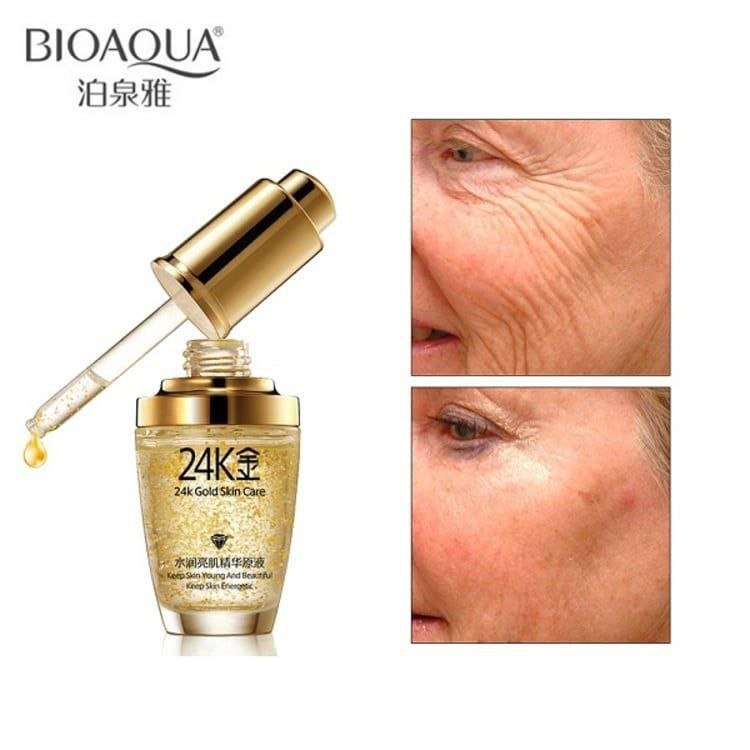 سرم طلا 24K عیار بیوآکوا برای لک و جای جوش صورت BIOAQUA