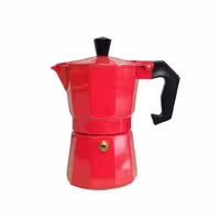 قهوه جوش دوکاپ قرمز  آلمنیونی رنگ کوره ای براق و نسوز