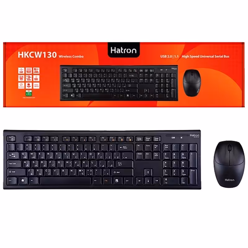کیبورد ماوس بی سیم هترون Hatron HKCW130