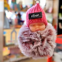 جاکلیدی و آویز فانتزی بیبی کلاه بافت بسیار شیک در انواع رنگ ها