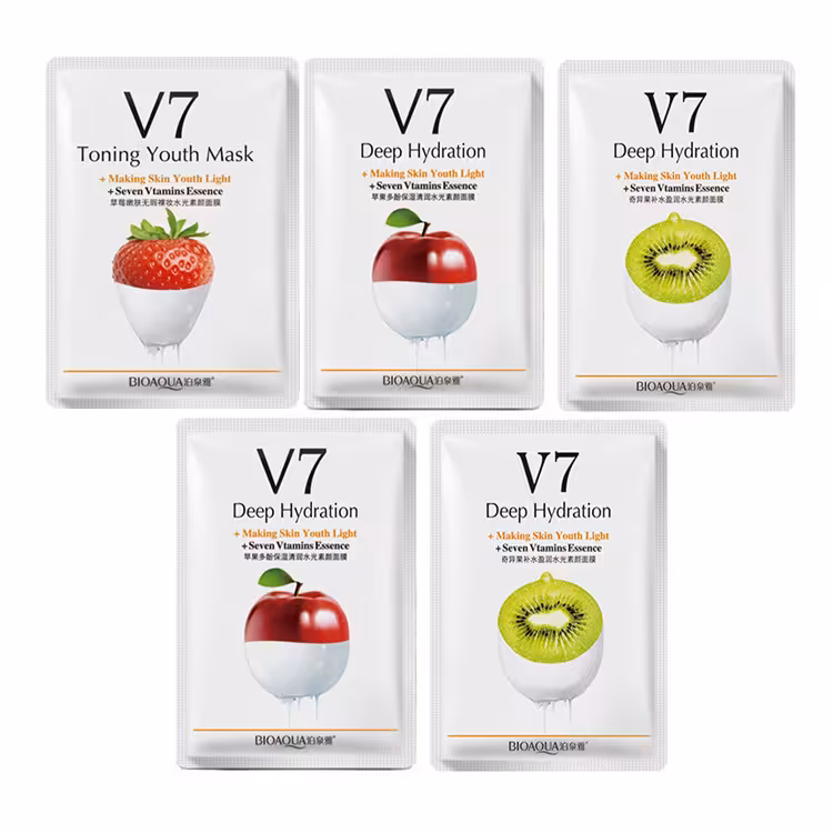 ماسک صورت بایو آکوا مدل Deep hydration وزن 30 گرم بسته 5 عددی