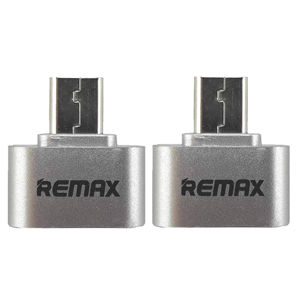 مبدل OTG تبدیل USB به MICROUSB بسته 2 عددی ( رنگ نقره ای )