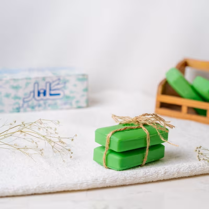 صابون حمام گلنار سبز 130گرمی 72عددی پاک حاوی روغن نارگیل خوشبو 