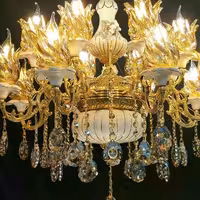 لوستر برنج .  ترکیبی 16 شعله 8   شاخه 