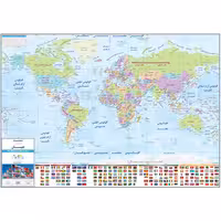 نقشه سیاسی جهان انتشارات ایرانشناسی کد 287