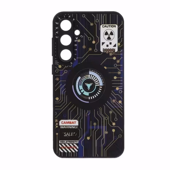 قاب گوشی طرح تکنولوژی آینه ای طلایی برای Samsung Galaxy S23 FE - کد 72