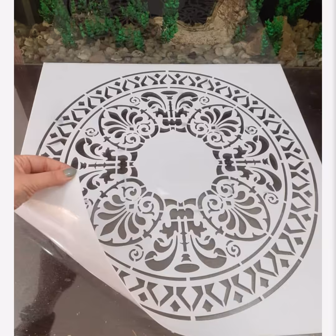 شابلون پتینه طلق یک میل ظخیم کد 42 سایز 50 در 50