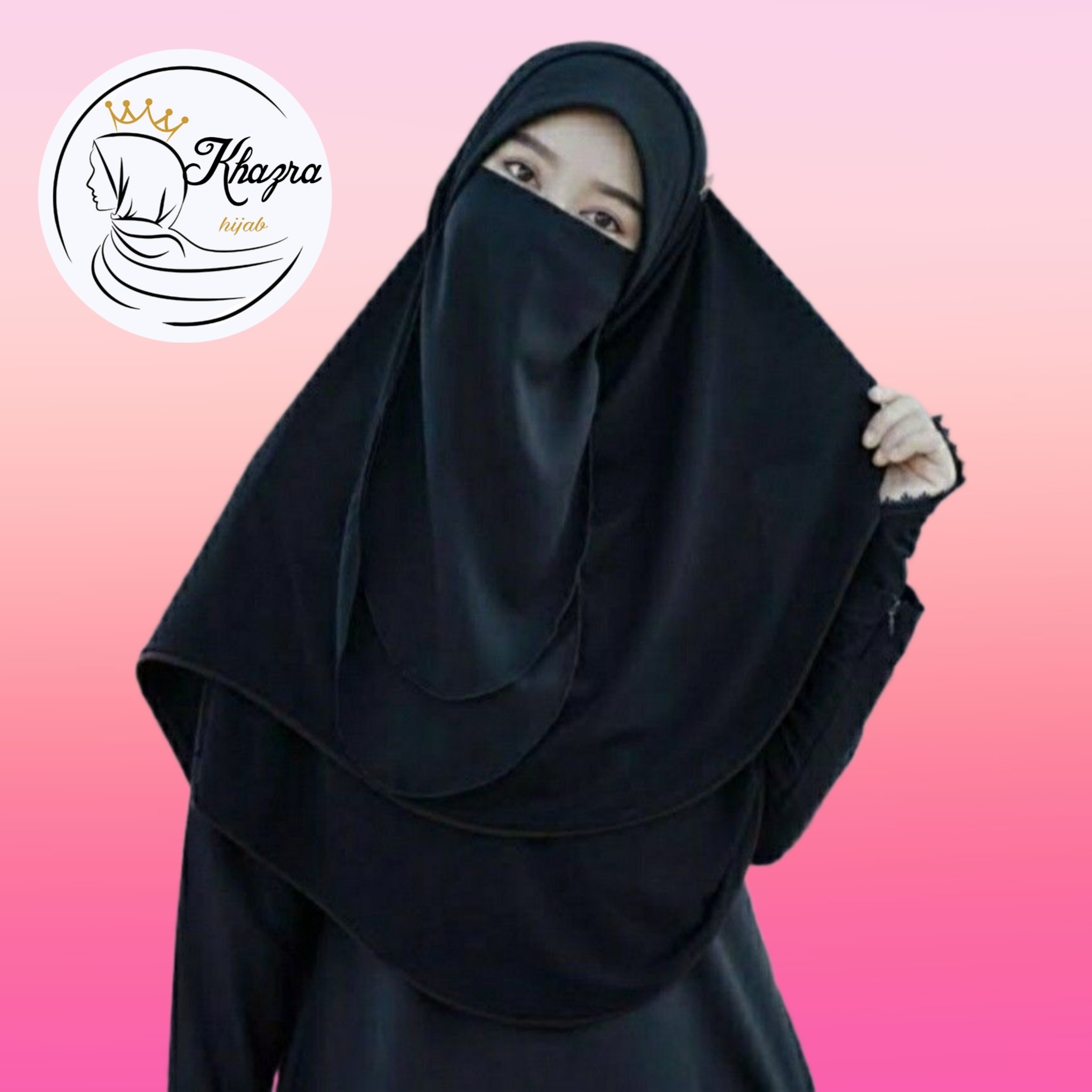 ست روسری و روبند مشکی کرپ حریر مشکی جت بلک مشکی تیره گرم بالا درجه یک