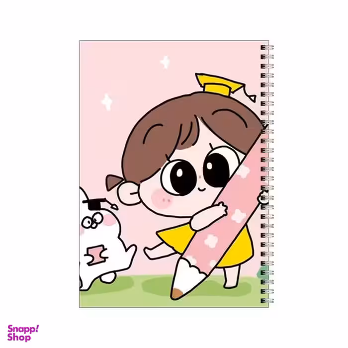 دفتر مشق 100 برگ بامبیلیپ طرح دختر و مداد و خرگوش کد 9612279