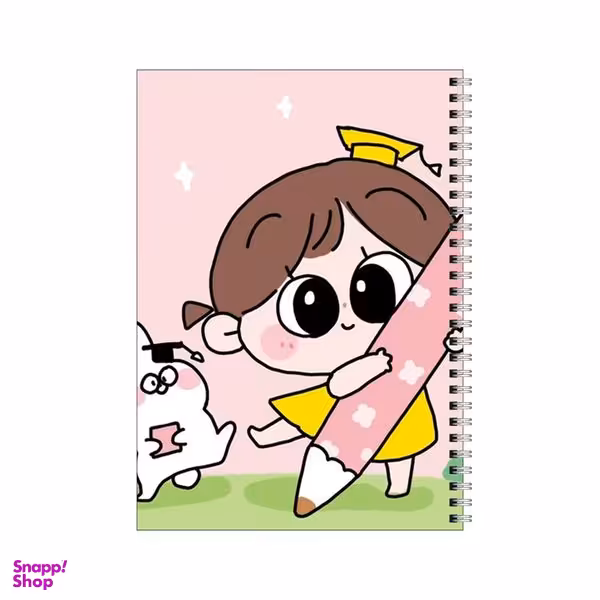 دفتر مشق 100 برگ بامبیلیپ طرح دختر و مداد و خرگوش کد 9612279