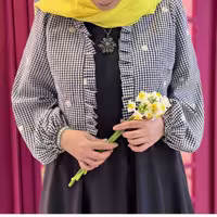 عبا آفتاب دارای کت گلدوزی شده از جنس کتان  و پیراهن لنین درجه یک 